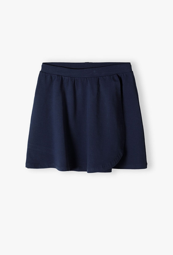 Dzianinowa granatowa spódniczka dla dziewczynki