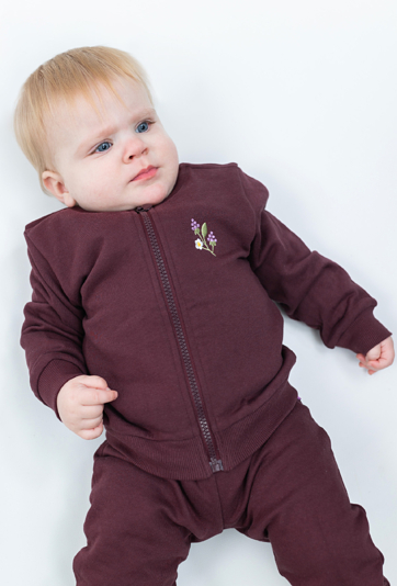 Burgundowa bluza rozpinana