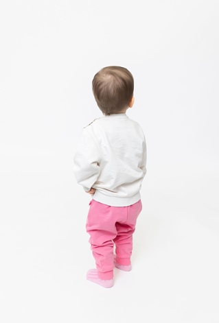 Różowe spodnie dresowe dla niemowlaka