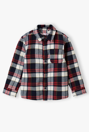 Koszula flanelowa w kratę - długi rękaw - Lincoln&Sharks