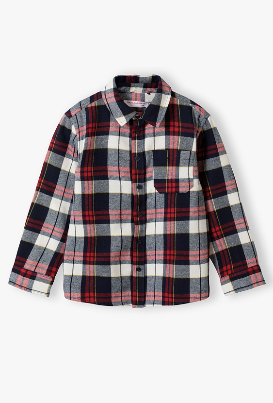 Koszula flanelowa w kratę - długi rękaw - Lincoln&Sharks