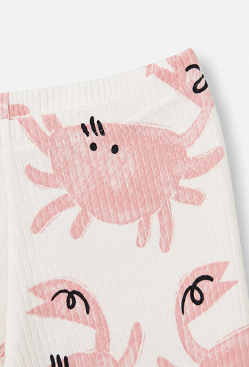 Legginsy dziewczęce 1/2 w kraby