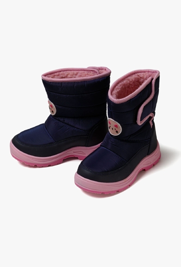 Granatowe ocieplane buty śniegowce dla dziewczynki - 5.10.15.