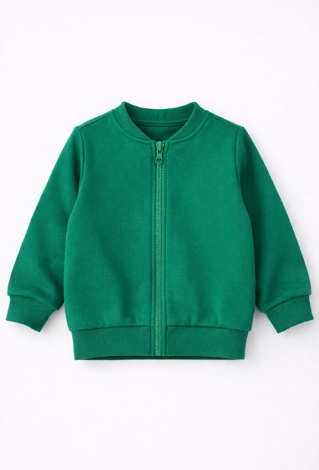 Zielona bluza rozpinana dla niemowlaka - 5.10.15.