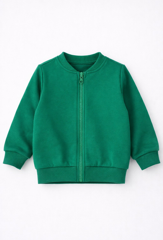 Zielona bluza rozpinana dla niemowlaka - 5.10.15.