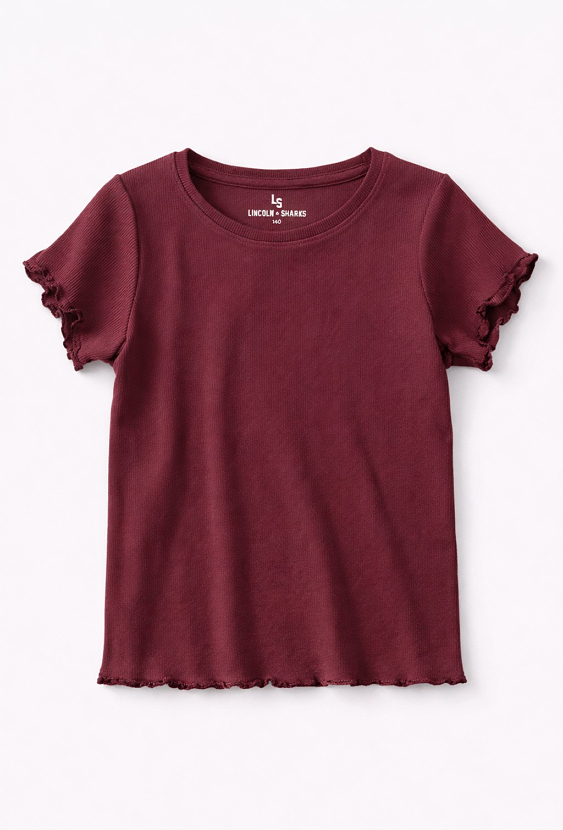 Koszulka dziewczęca bawełniana z krótkim rękawem