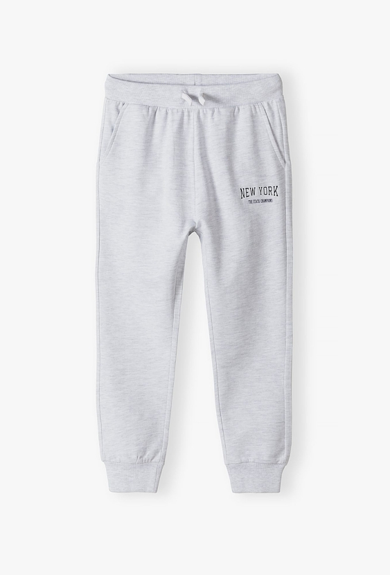 Szare spodnie dresowe regular - New Jork - 5.10.15