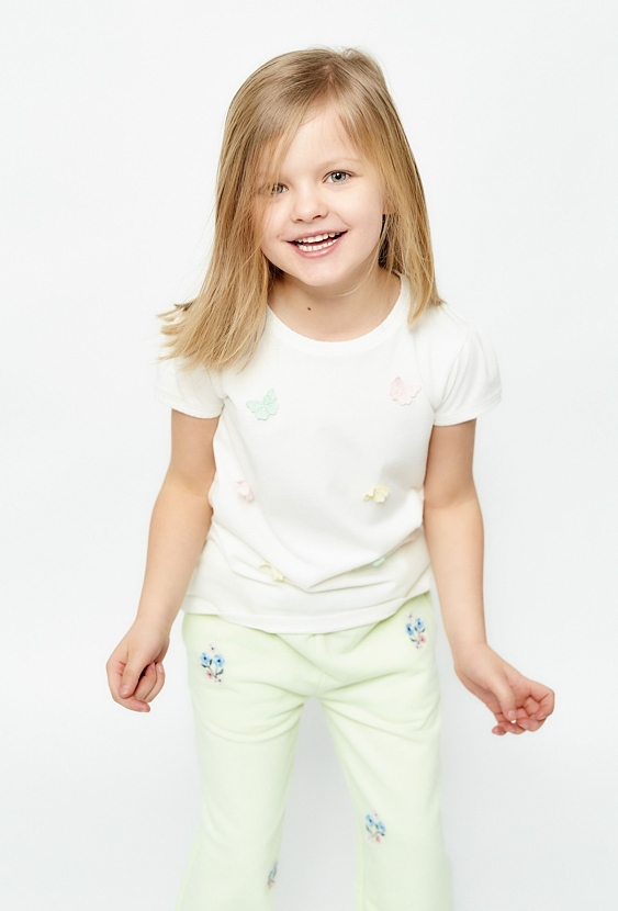 Dziewczęcy t-shirt z motylkami