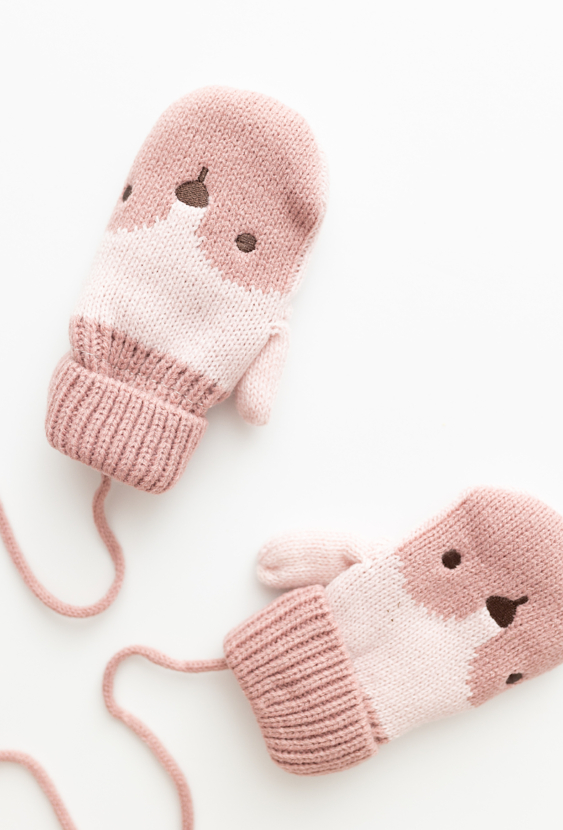 Niemowlęce rękawiczki z motywem zwierzątka