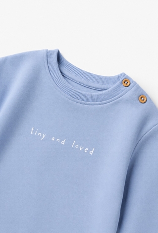 Bluza niemowlęca z napisem „Tiny and Loved”