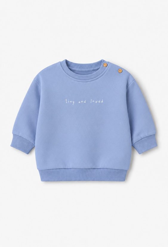 Bluza niemowlęca z napisem „Tiny and Loved”