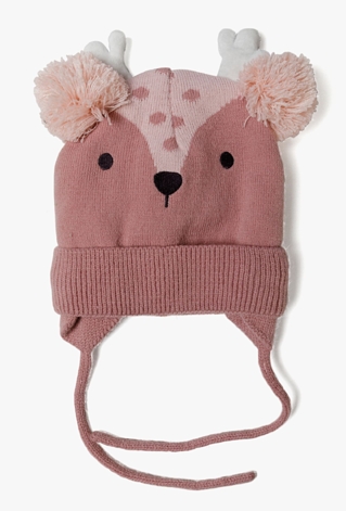 Czapka wiązana miś dla niemowlaka - 5.10.15.