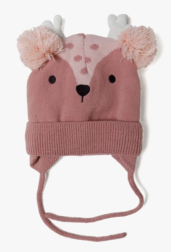 Czapka wiązana miś dla niemowlaka - 5.10.15.