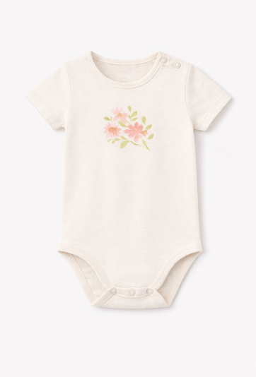 Body z krótkim rękawem dla dziewczynki