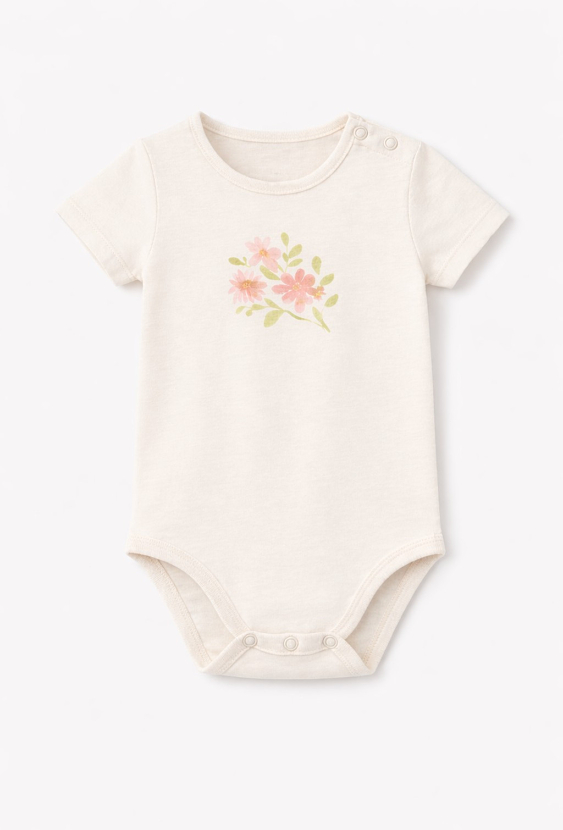 Body z krótkim rękawem dla dziewczynki