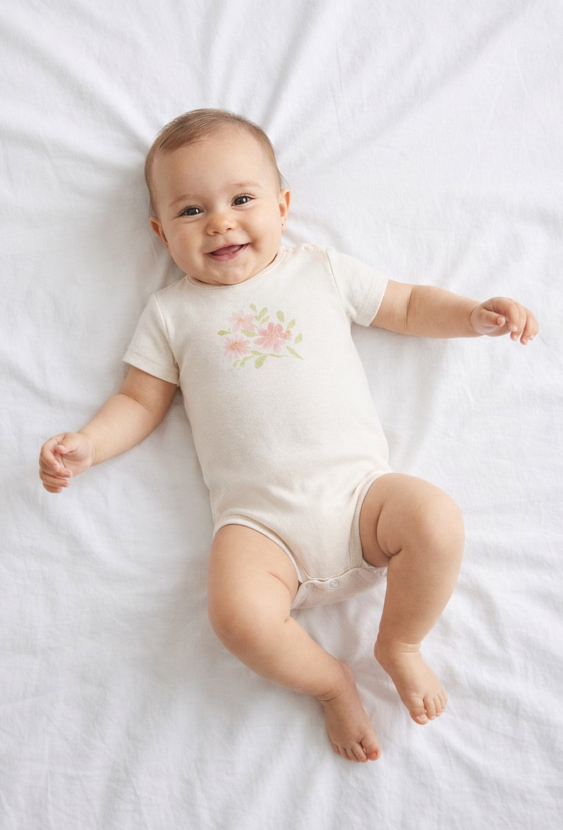 Body z krótkim rękawem dla dziewczynki