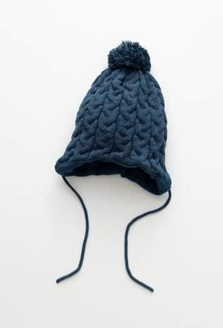 Czapka niemowlęca na zimę - granatowa