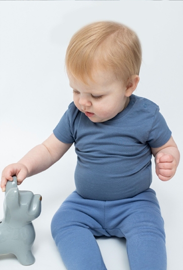 Niebieskie body z krótkim rękawem