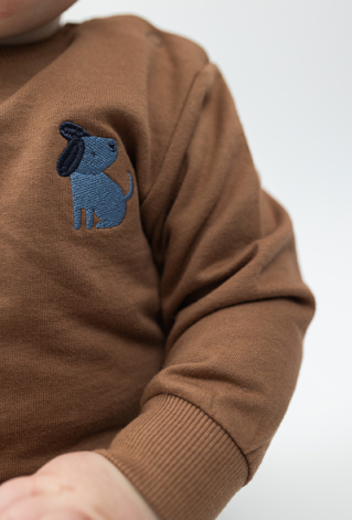 Brązowa bluza dla niemowlaka