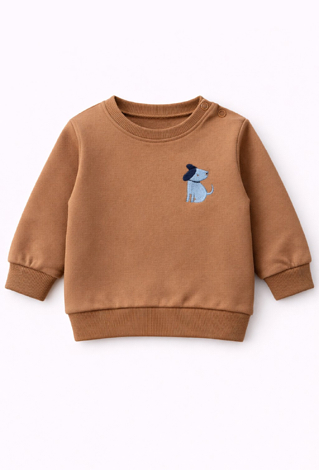 Brązowa bluza dla niemowlaka