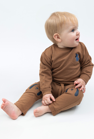 Brązowa bluza dla niemowlaka
