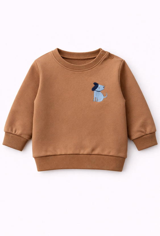 Brązowa bluza dla niemowlaka