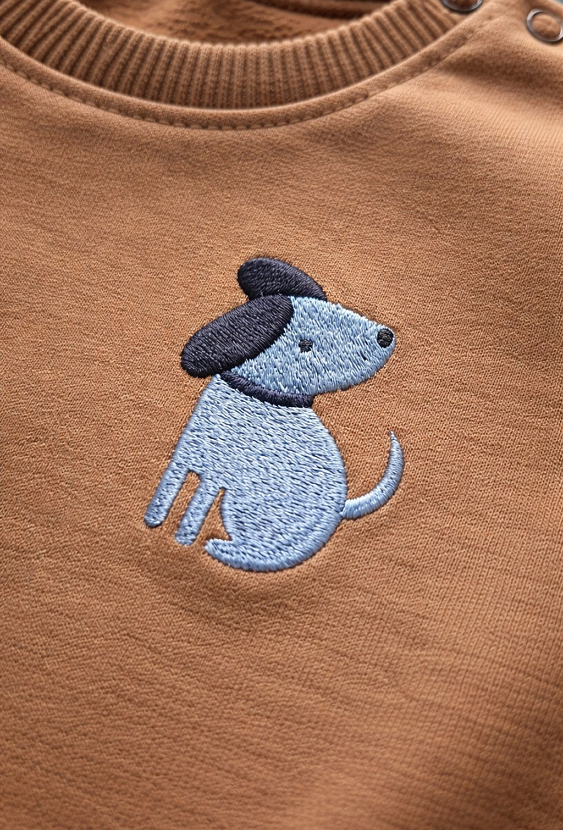 Brązowa bluza dla niemowlaka