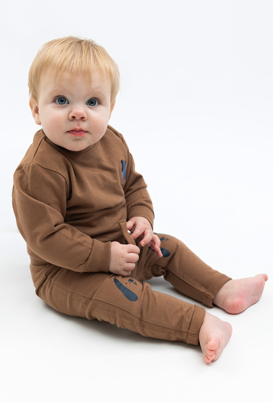 Brązowe spodnie dresowe dla niemowlaka - 5.10.15.