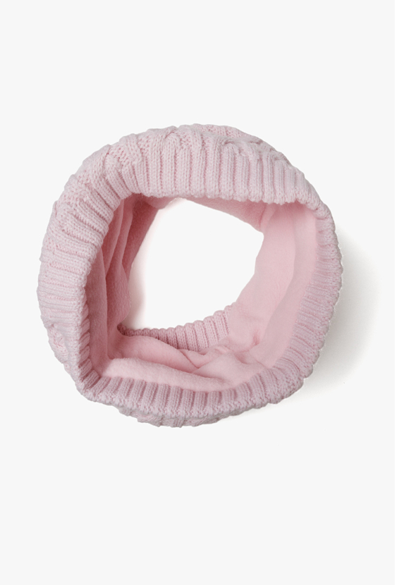 Komin zimowy dla dziewczynki - różowy