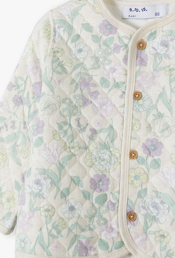 Pikowa bluza w kwiaty - bomberka dla niemowlaka - 5.10.15.