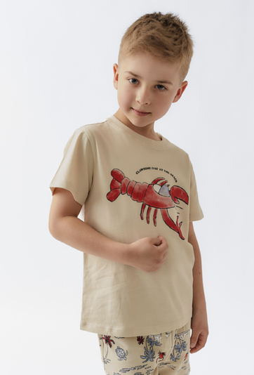 T-shirt chłopięcy z homarem