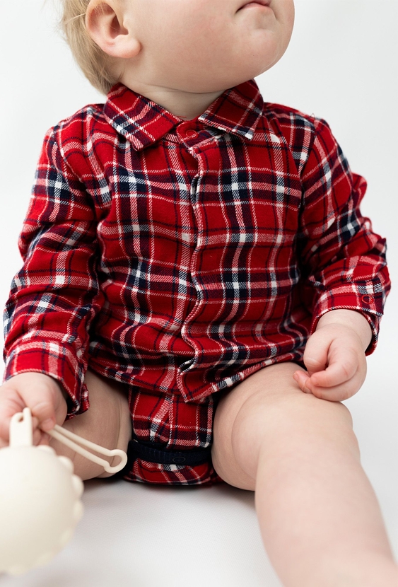 Body koszulowe w kratę