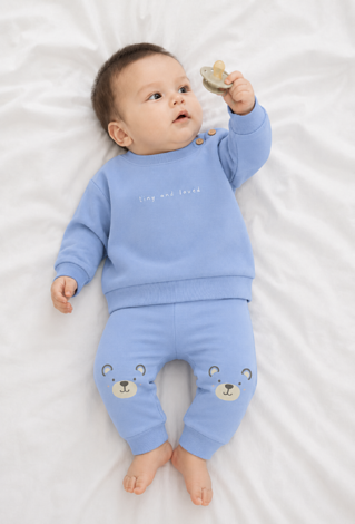 Legginsy niemowlęce z nadrukiem misia