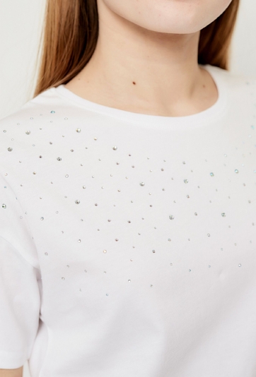 Biały t-shirt dla dziewczynki - 5.10.15.