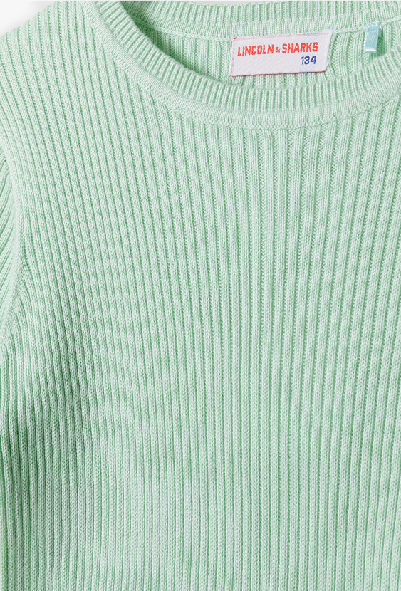 Koszulka dziewczęca prążkowana