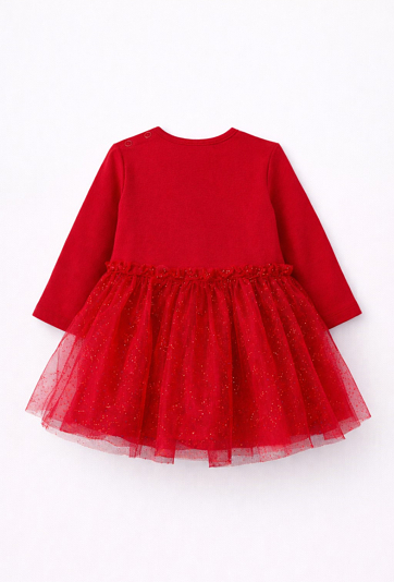 Czerwona sukienka z długim rękawem - 5.10.15.