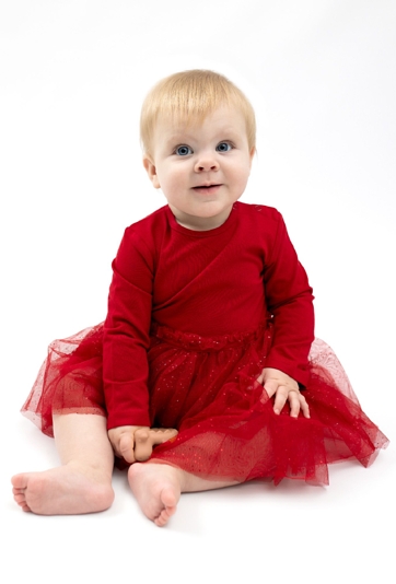 Czerwona sukienka z długim rękawem - 5.10.15.