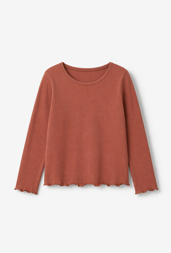 Bluzka dziewczęca z falowanym brzegiem