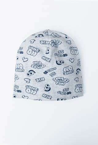 Cienka czapka chłopięca z nadrukiem