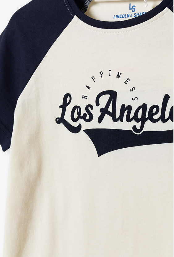Koszulka dziewczęca typu baseball „Los Angeles”