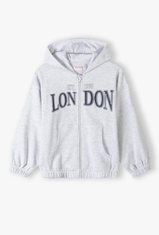 Szara dzianinowa bluza dresowa - London - Lincoln&Sharks