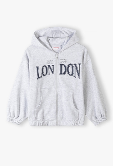 Szara dzianinowa bluza dresowa - London - Lincoln&Sharks