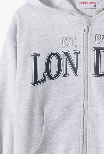 Szara dzianinowa bluza dresowa - London - Lincoln&Sharks