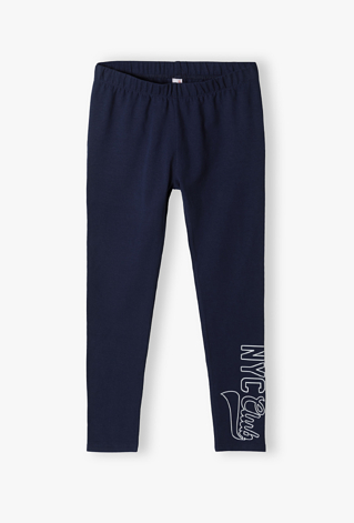 Legginsy dziewczęce z nadrukiem „NYC Club”