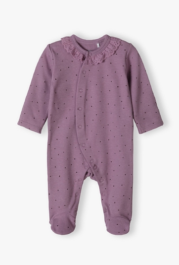 Fioletowy pajac dla niemowlaka - 5.10.15.