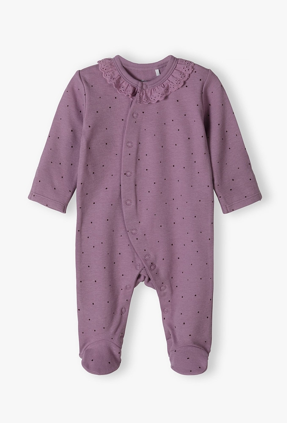 Fioletowy pajac dla niemowlaka - 5.10.15.