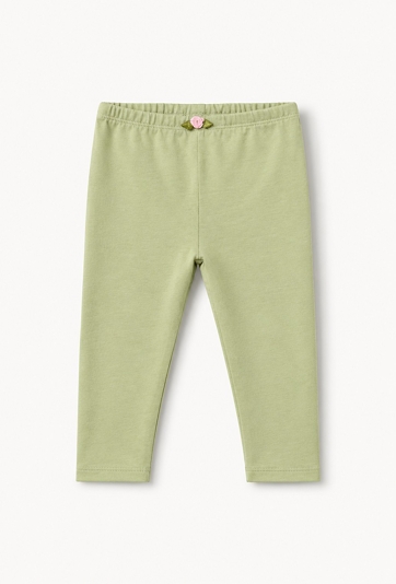Legginsy niemowlęce z aplikacją róży