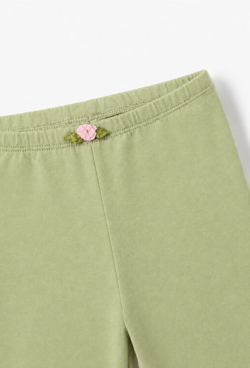 Legginsy niemowlęce z aplikacją róży