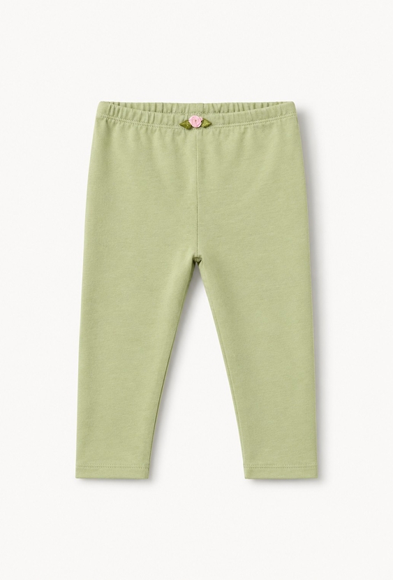 Legginsy niemowlęce z aplikacją róży