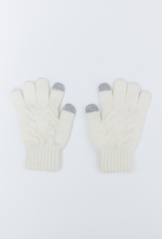 Białe rękawiczki dziewczęce